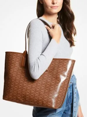 Jodie Large Logo Jacquard Tote Bag