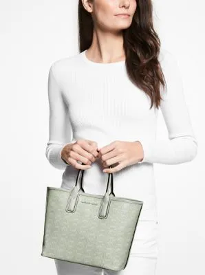 Jodie Small Logo Jacquard Tote Bag