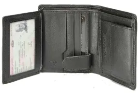 Johnny Black Chicago Mini 6CC Leather Wallet - RFID | Black