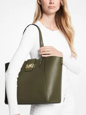 Karlie Large Pebbled Leather Tote Bag