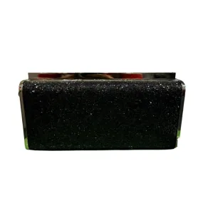 Koko Sequin clutch bag in Black