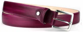 Leather Belt Plum