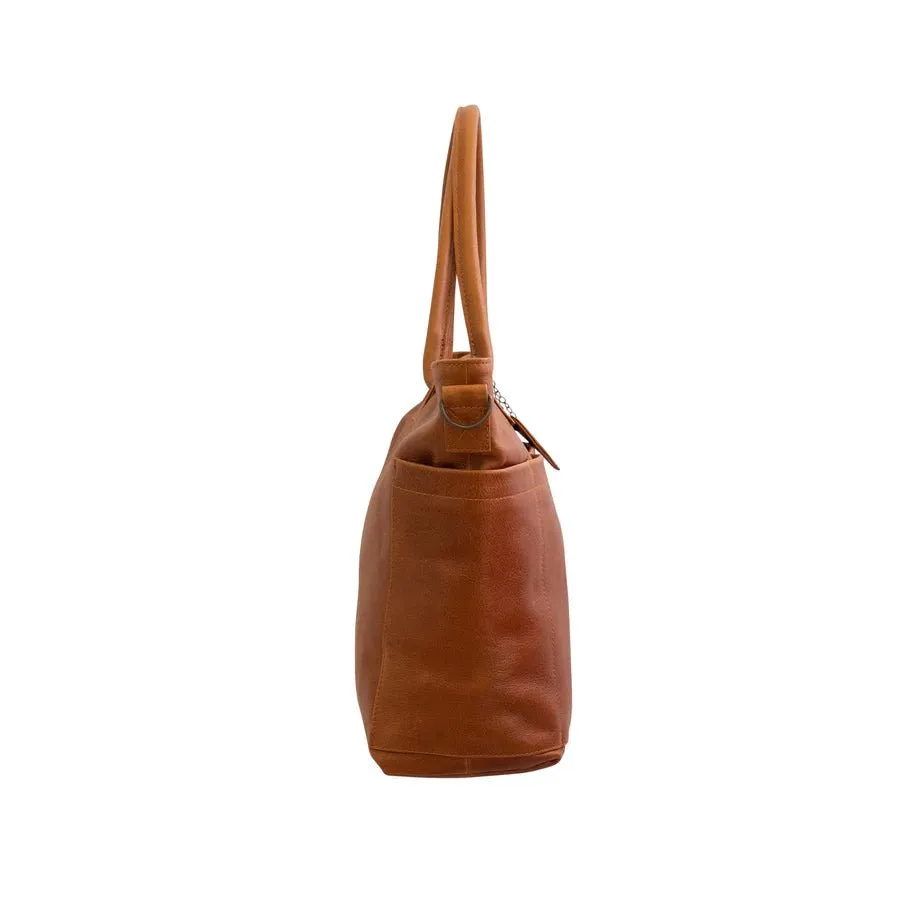 Mally Beula Leather Baby Bag | Toffee