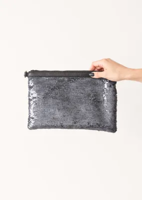 MARY SEQUIN BAG - BLUE GREY