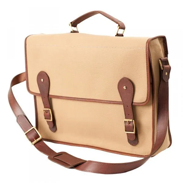 Melvill & Moon Canvas Mombasa Mail Bag | Khaki