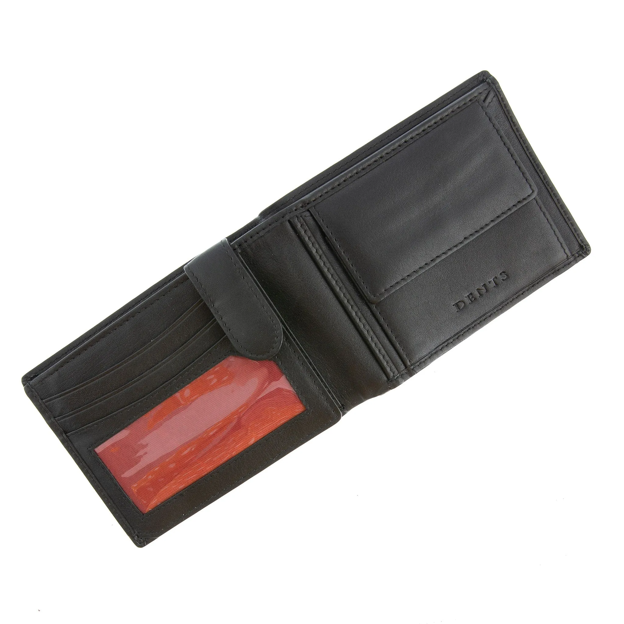 Men's Smooth Nappa Leather Trifold Wallet with RFID Blocking and Coin Purse