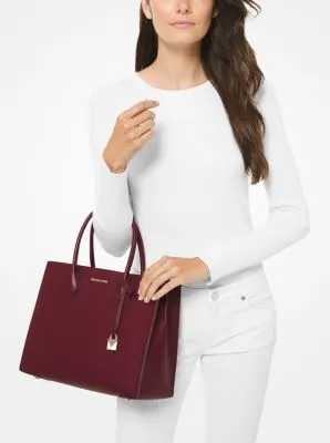 Mercer Large Saffiano Leather Tote Bag