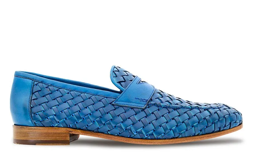 Mezlan "Solomeo" Woven Loafer Jeans