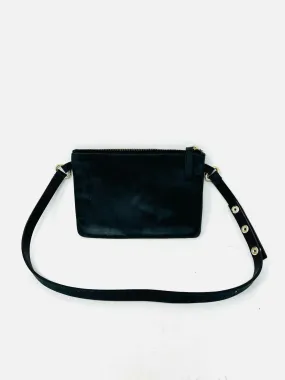 Michael Michael Kors Black Cut-Outs Leather Designer Fanny Pack