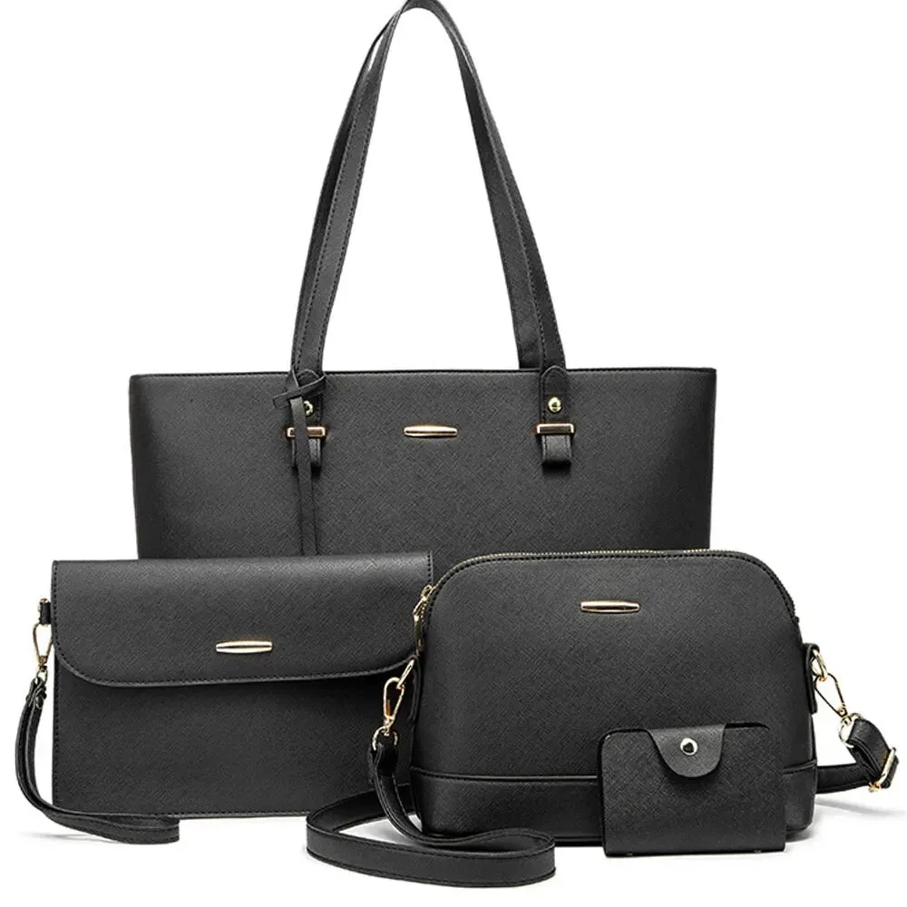 Milano 4-Piece Bag Set: Tote, Crossbody & Shoulder