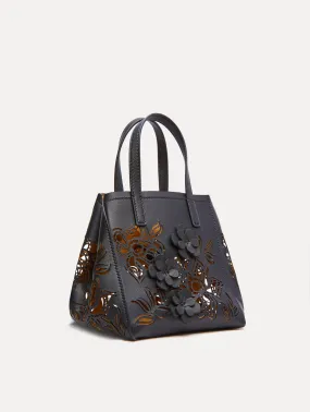 Mini Laser Cut Floral Square Tote