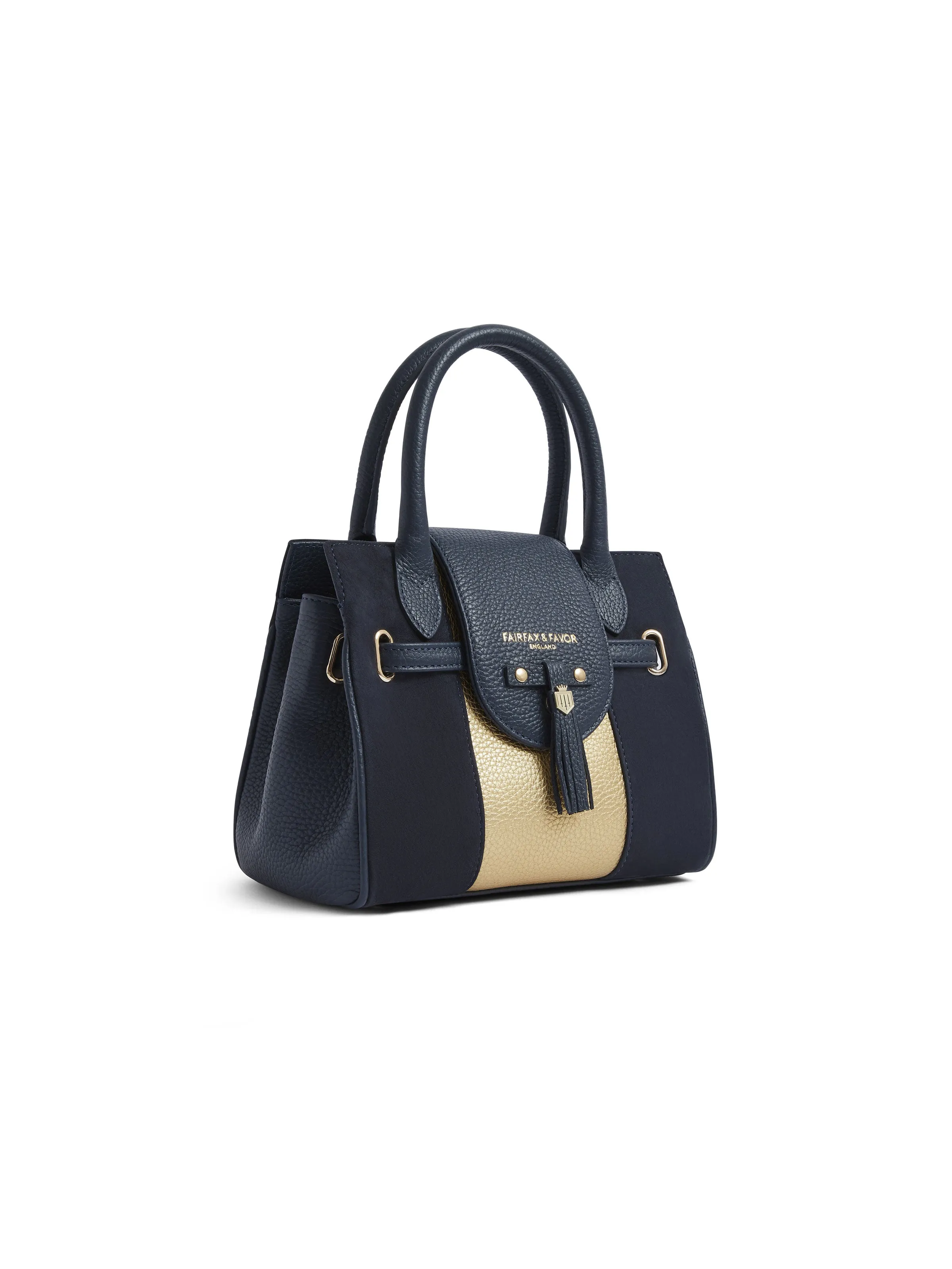 Mini Windsor Handbag - Navy & Gold (10 Year Anniversary)