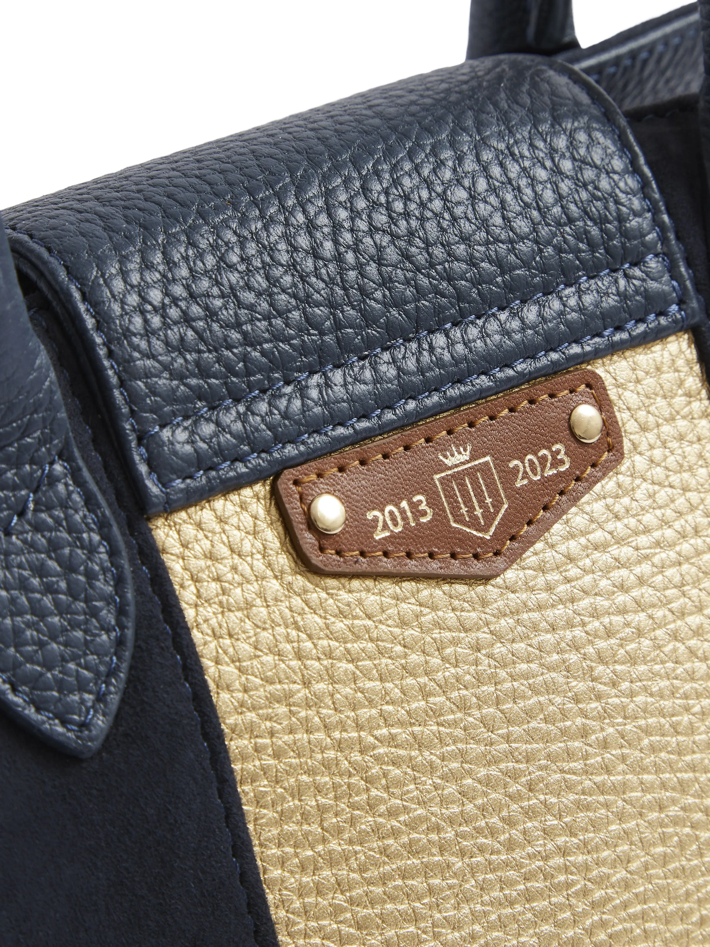 Mini Windsor Handbag - Navy & Gold (10 Year Anniversary)