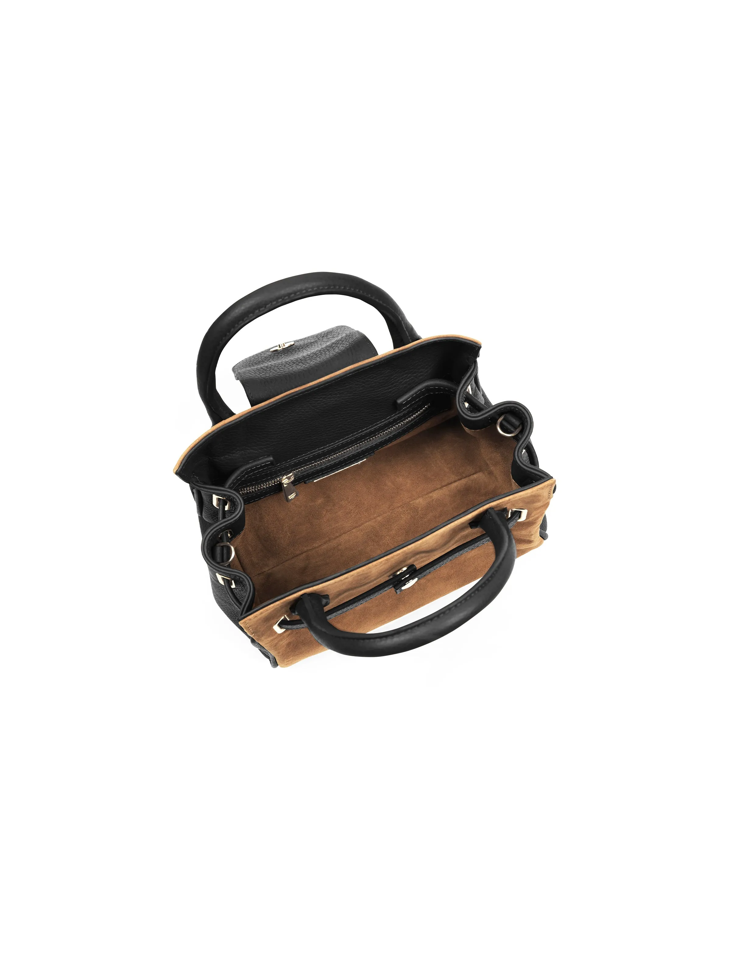 Mini Windsor Handbag - Tan & Black