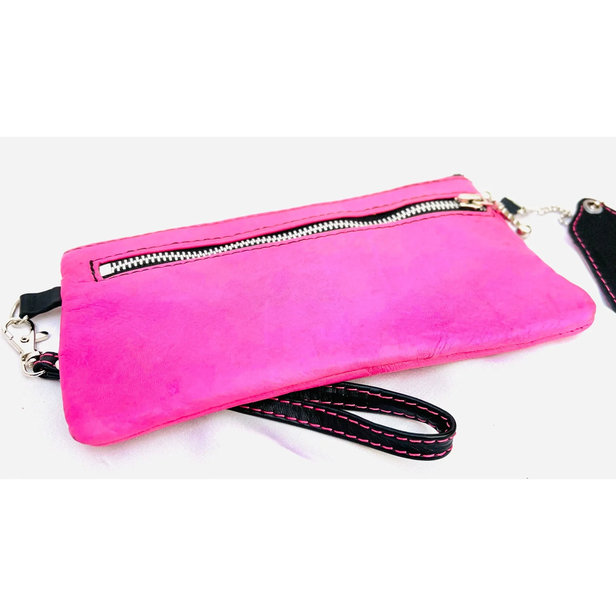 MODERN LEATHER WRISTLET AND CROSSBODY BAG