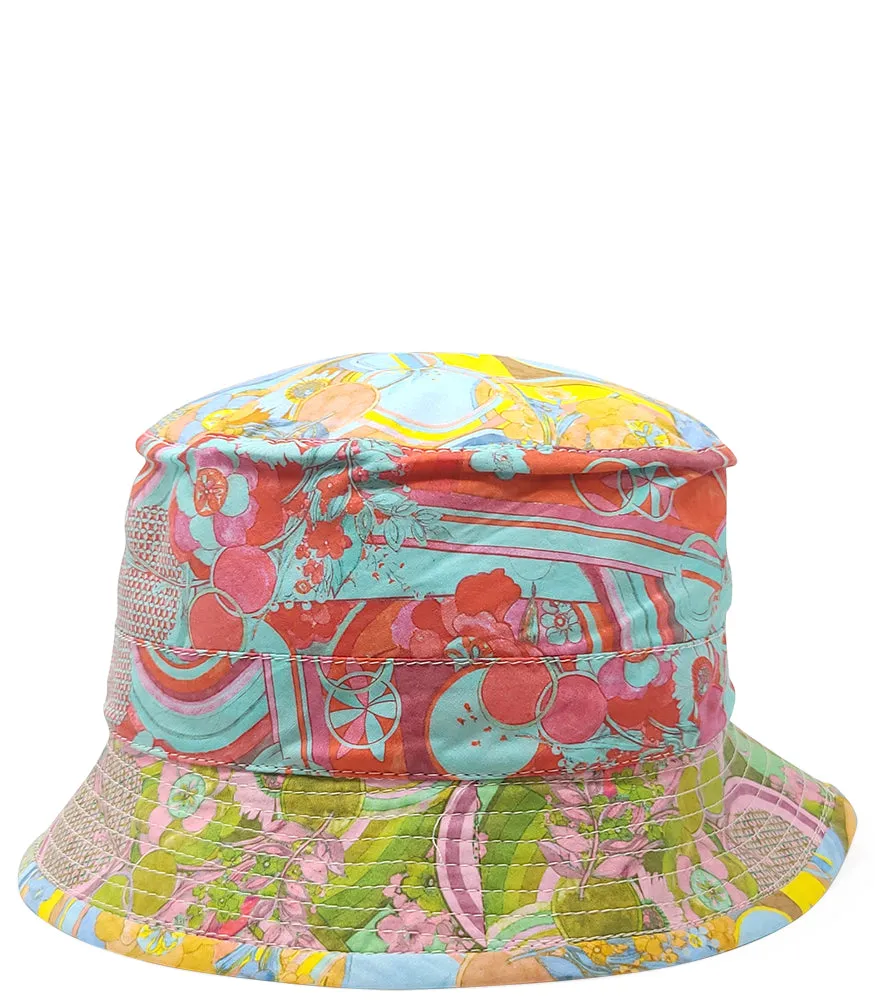 Multi Color Cotton Small Brim Mosaic Hat