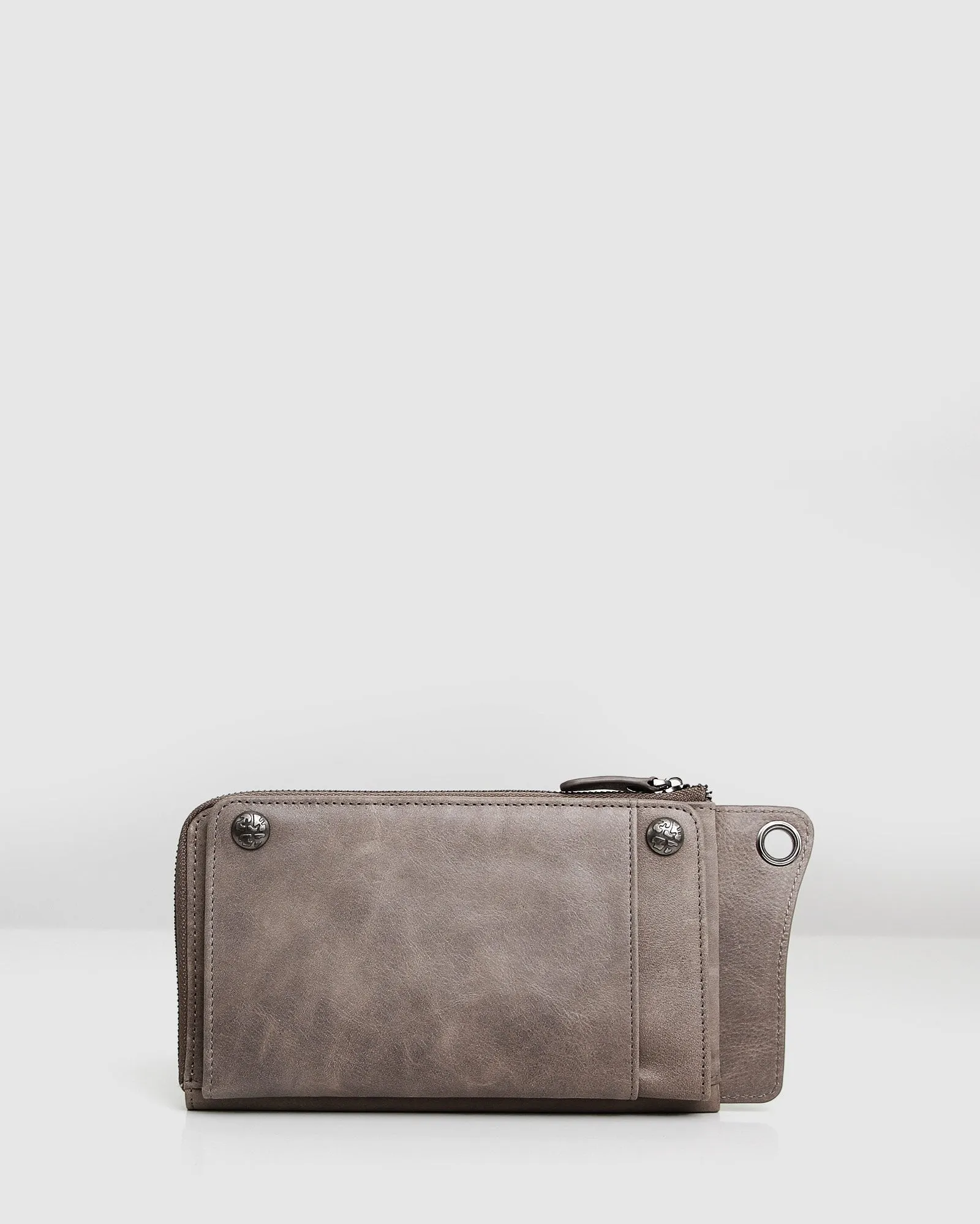 Penelope Leather Wallet - Ash