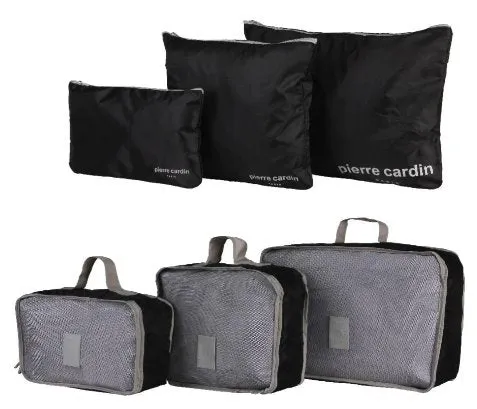 Pierre Cardin 6 Piece Travel Organiser/Packing Cubes