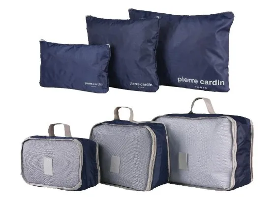 Pierre Cardin 6 Piece Travel Organiser/Packing Cubes