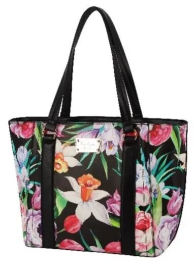 Pierre Cardin Aaliyah Floral Tote Handbag | Black