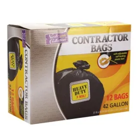 Premium Plastic 42 Gallon Contractor Bag 3mil