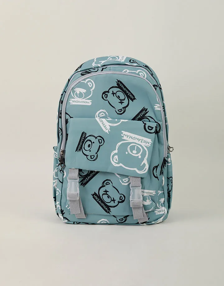 Printed Shoulder School Bag