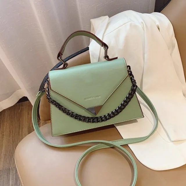 PU Leather Thick Chain Shoulder Bag