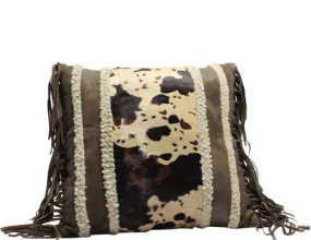 "El Dorado" Western Cowhide Print Accent Pillow