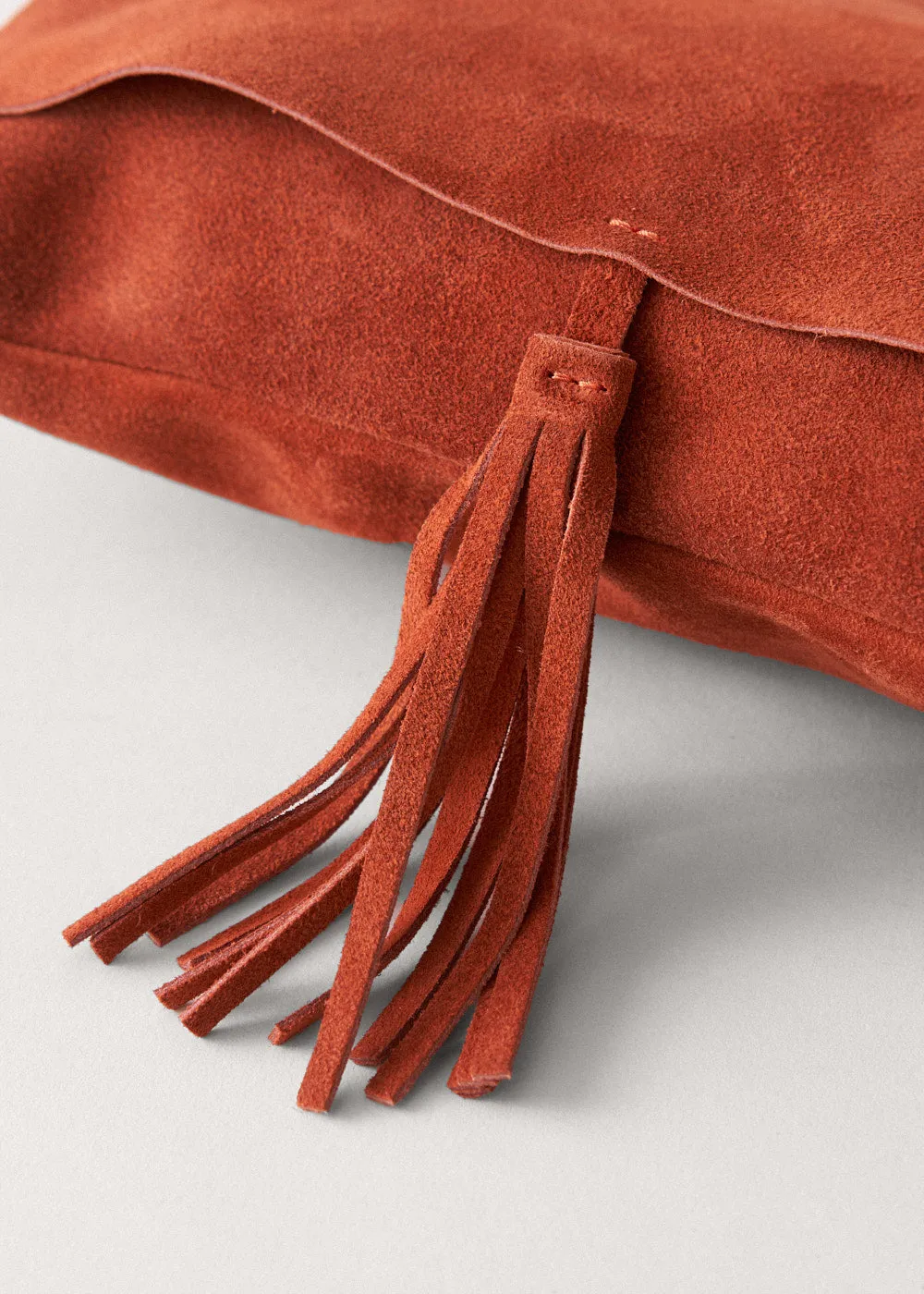 SAL SUEDE CLUTCH BAG - RUST