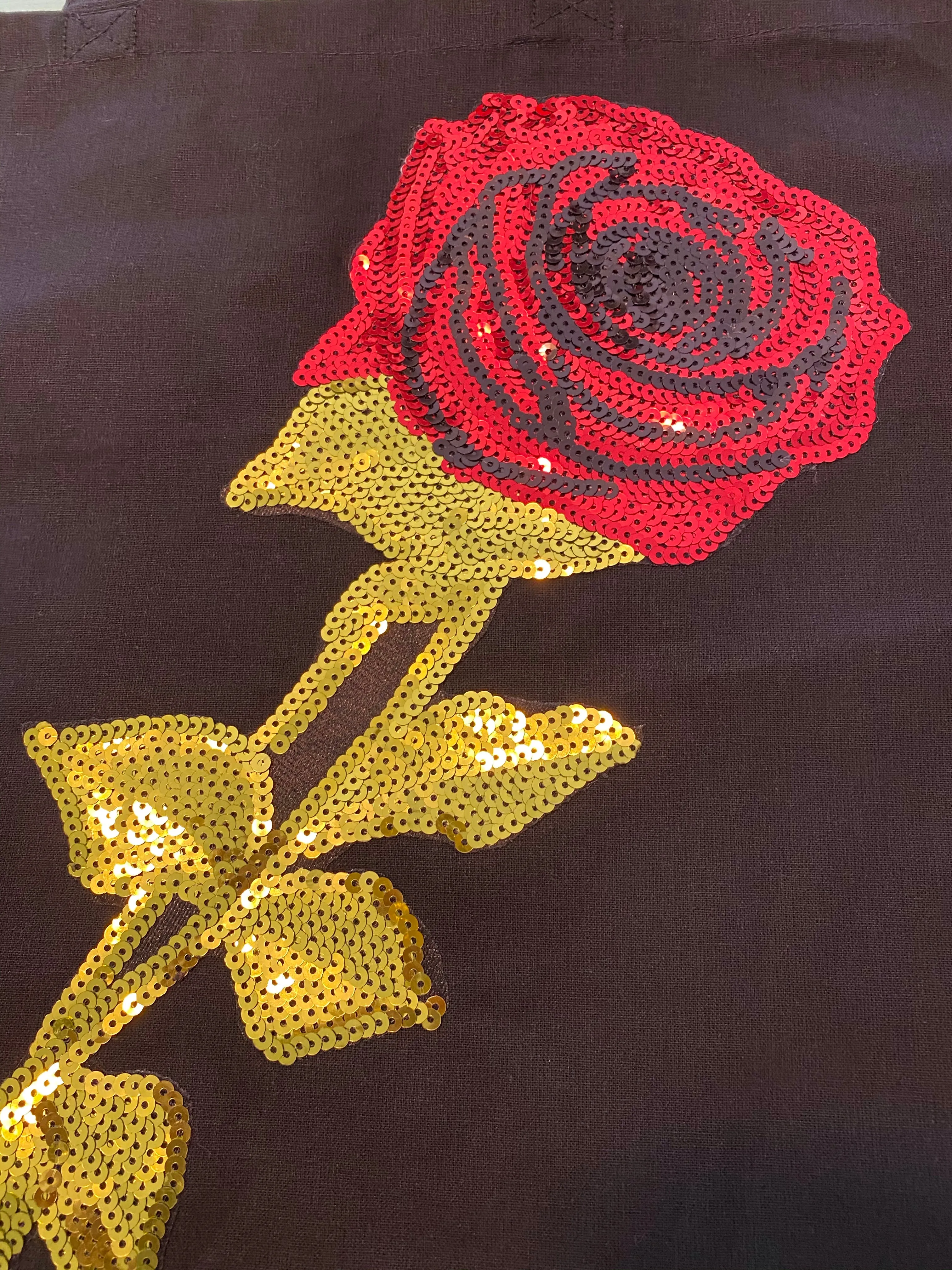 Sequin Red Rose Bag