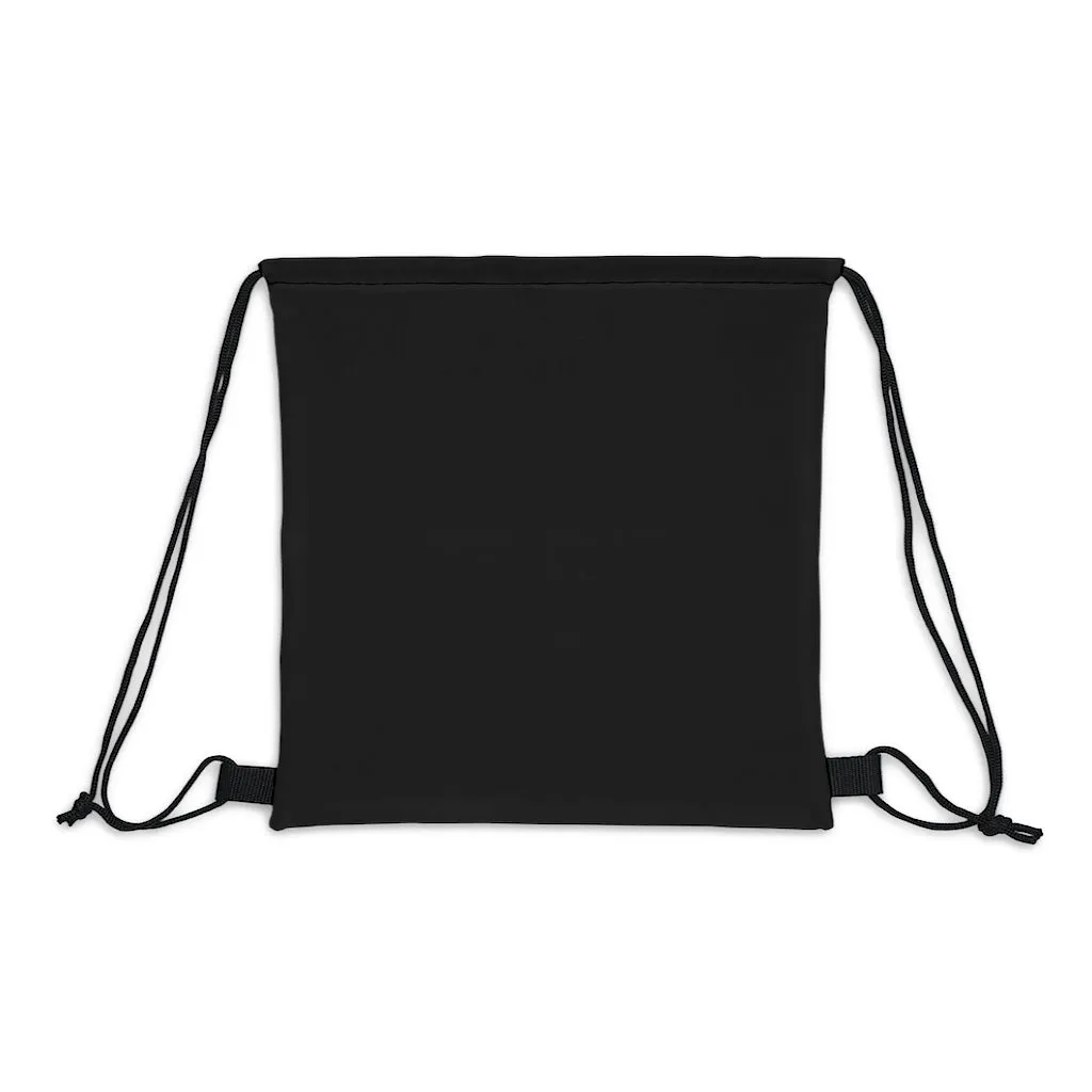 Shield Logo Black Outdoor Drawstring Bag