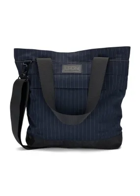 Shoulder Bag - Navy Pinstripe