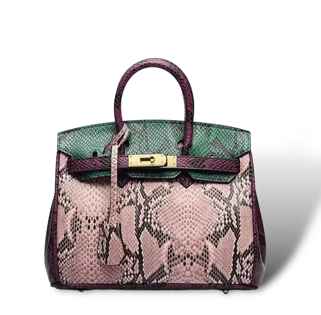 Snake Skin Pattern Genuine Leather Bag