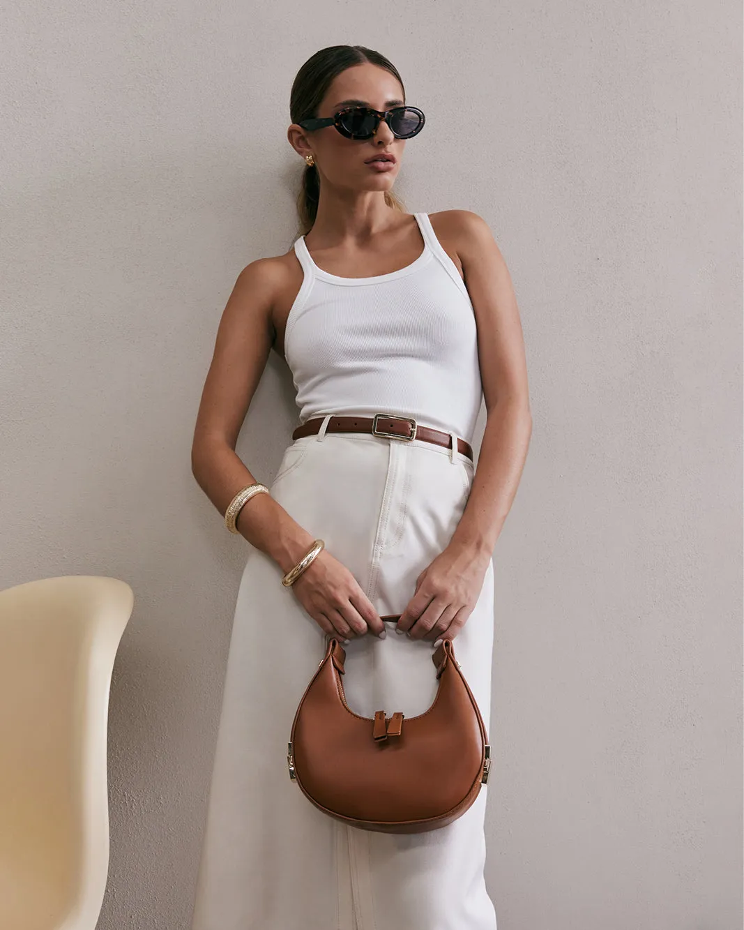 SOFIA SHOULDER BAG - TAN