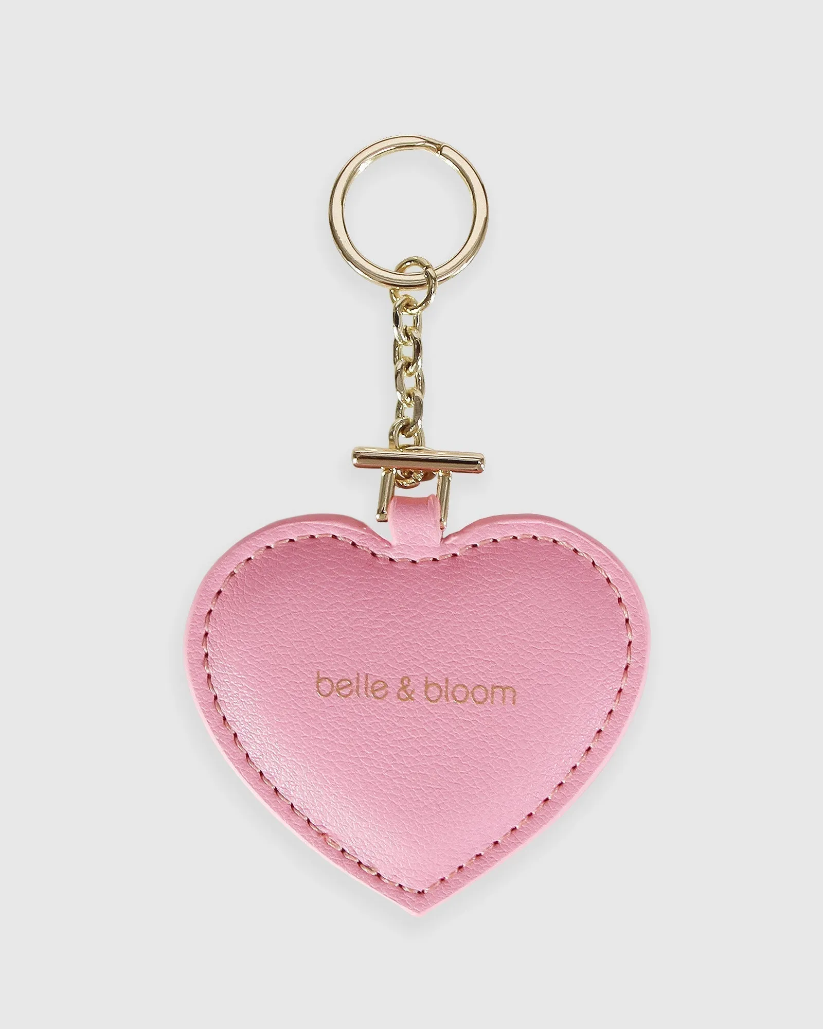 Stolen Heart Leather Keyring - Pink