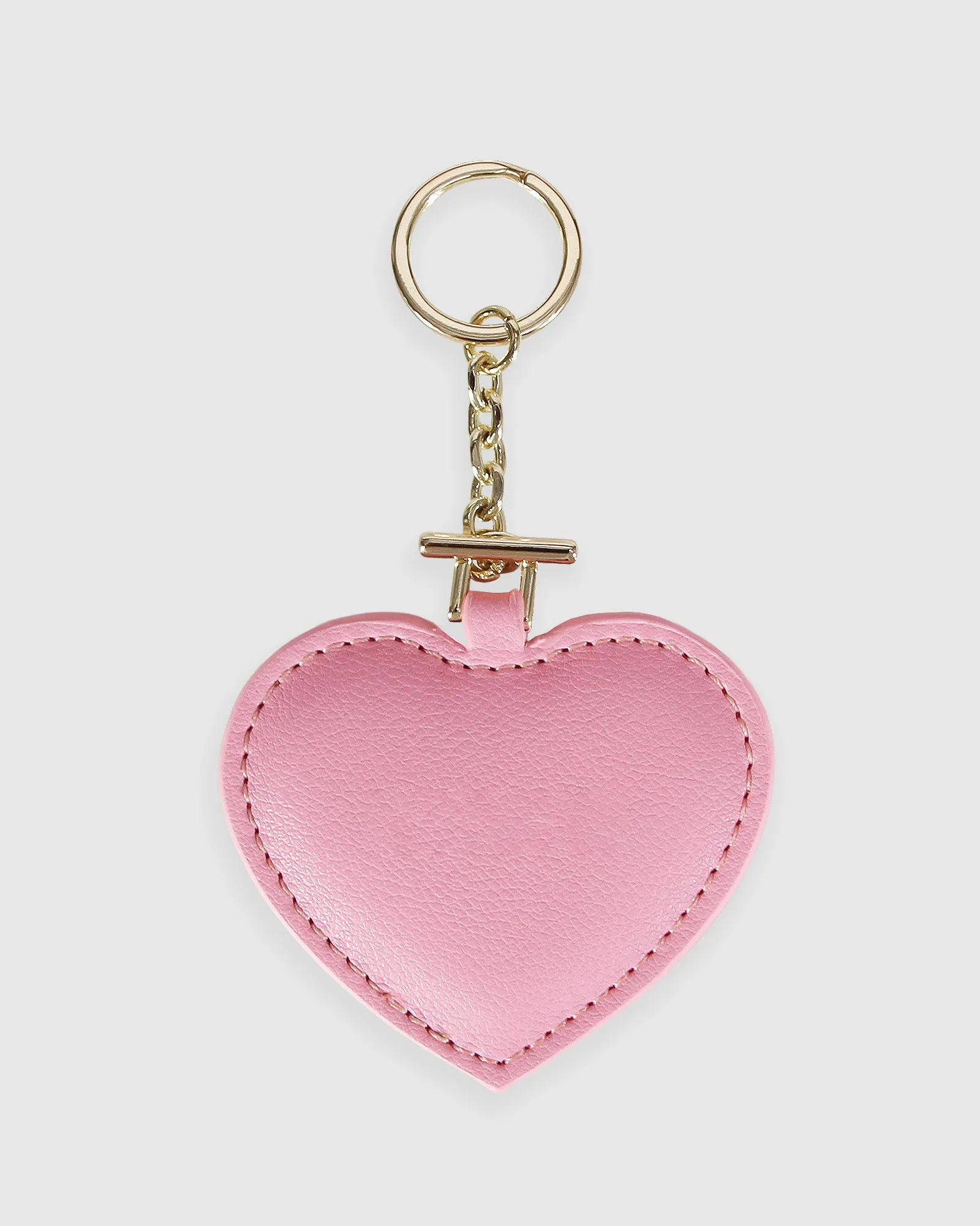 Stolen Heart Leather Keyring - Pink