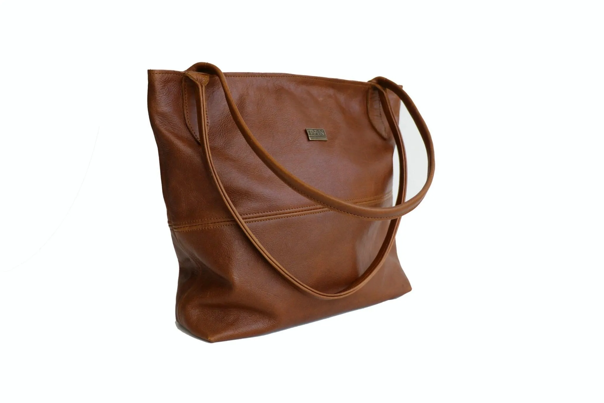 Tan Leather Goods - Ashley Leather Handbag | Pecan