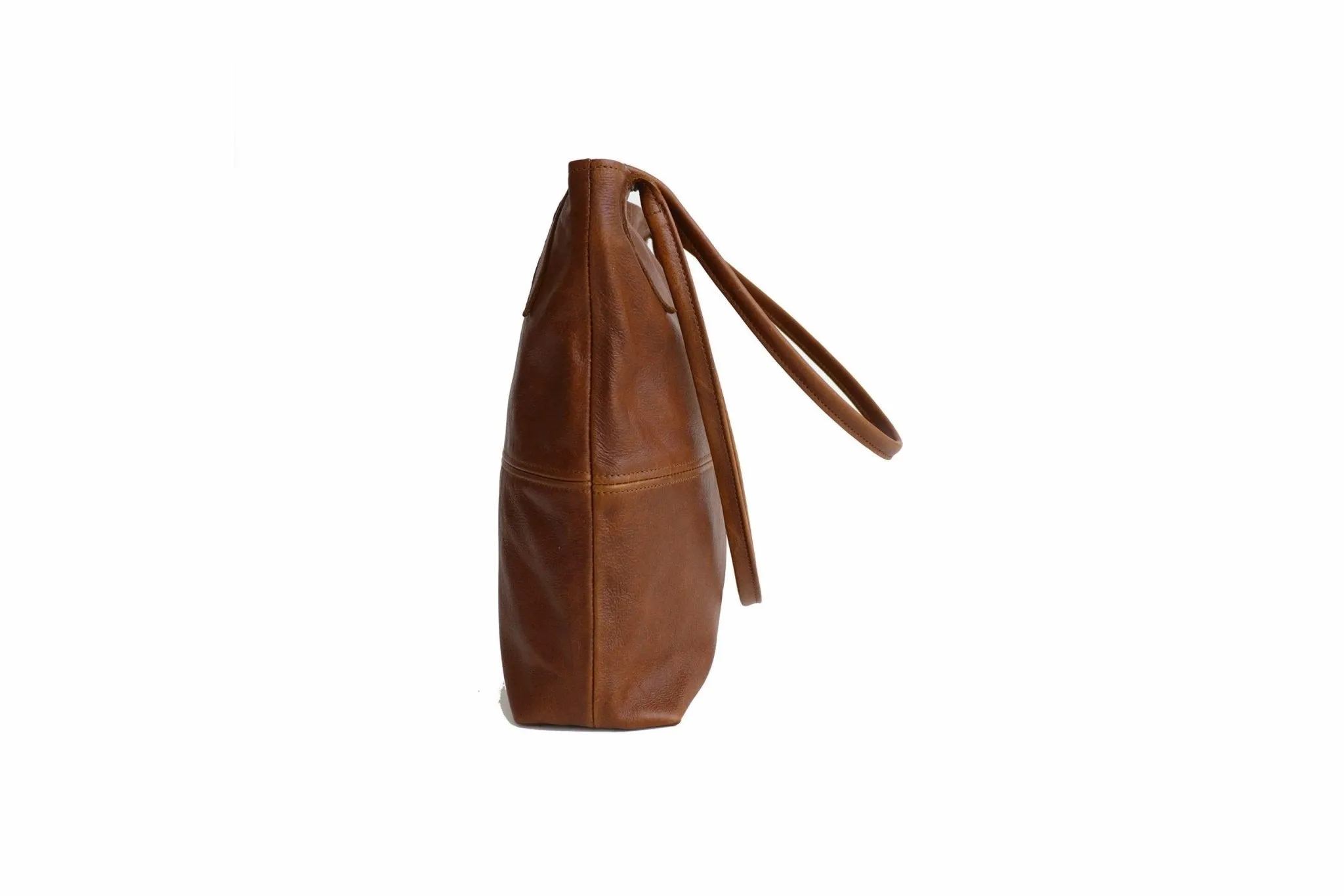 Tan Leather Goods - Ashley Leather Handbag | Pecan