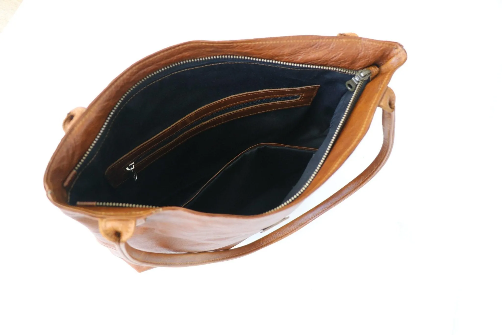 Tan Leather Goods - Ashley Leather Handbag | Pecan