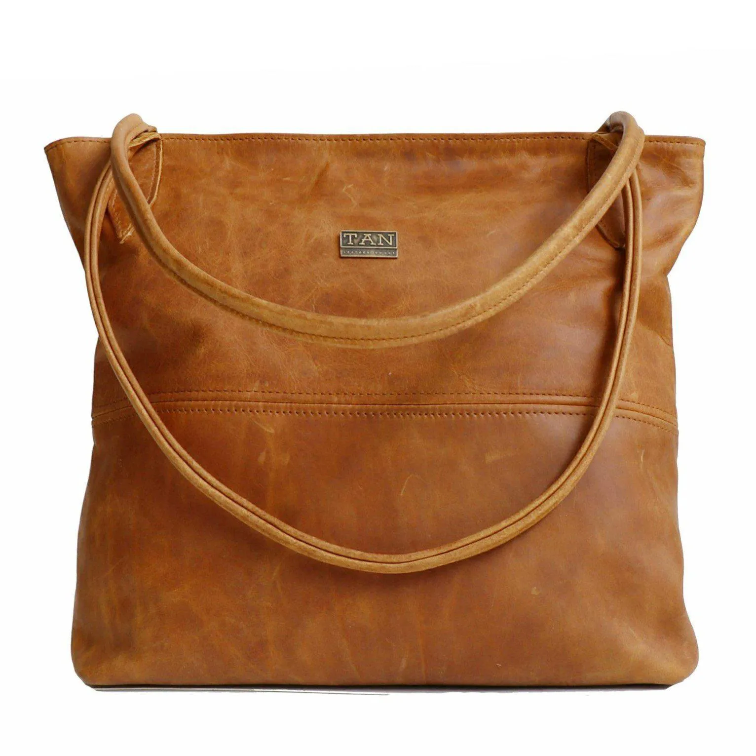 Tan Leather Goods - Ashley Leather Handbag | Toffee