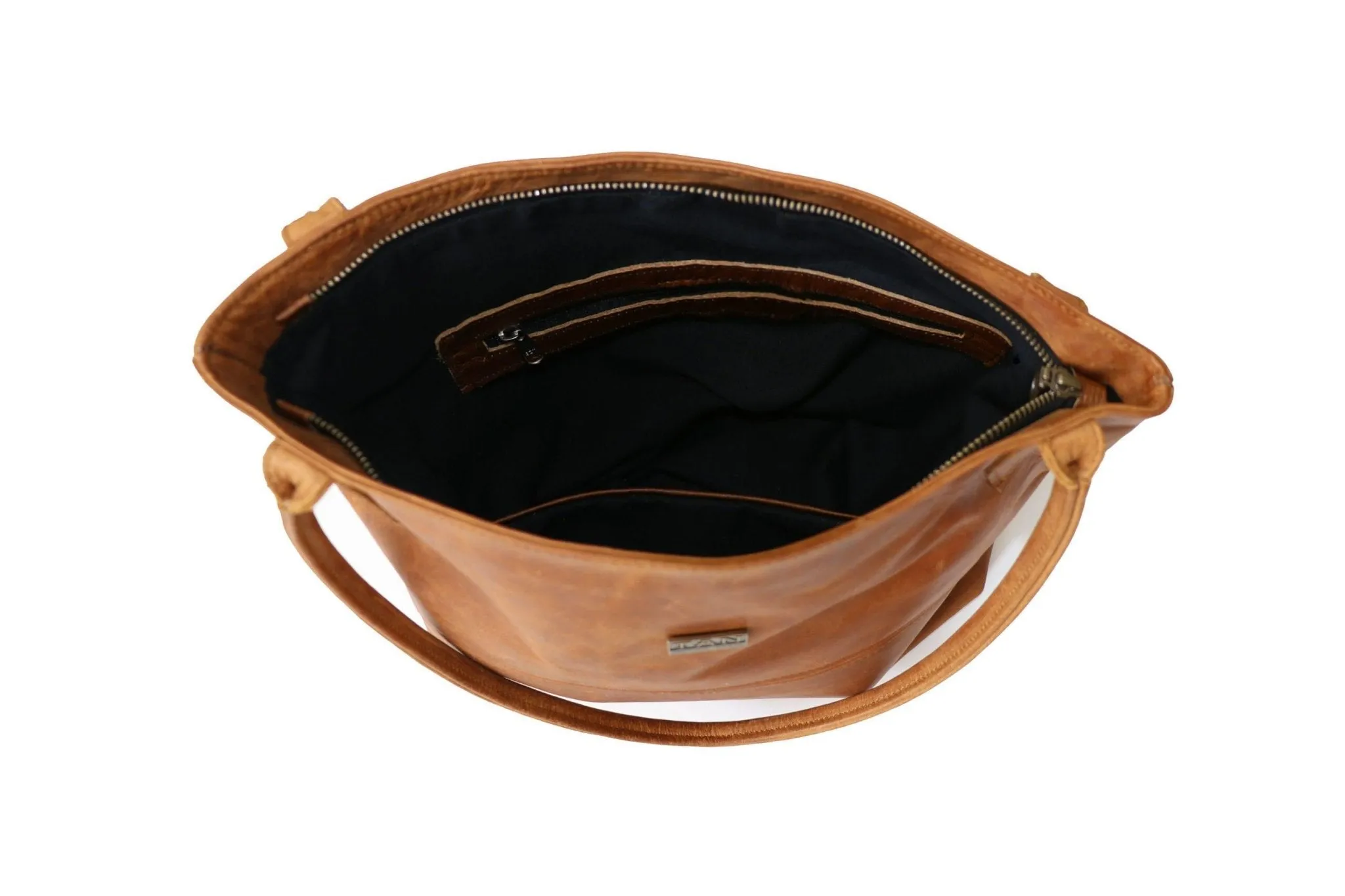 Tan Leather Goods - Ashley Leather Handbag | Toffee