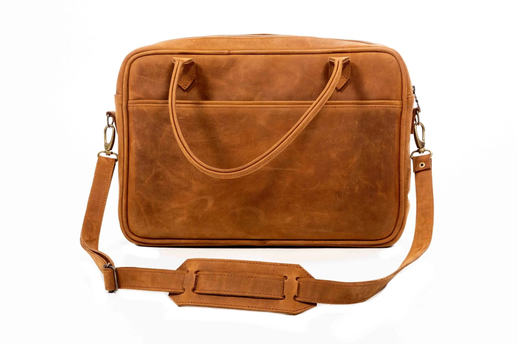 Tan Leather Goods - Bailey Laptop Bag | Toffee