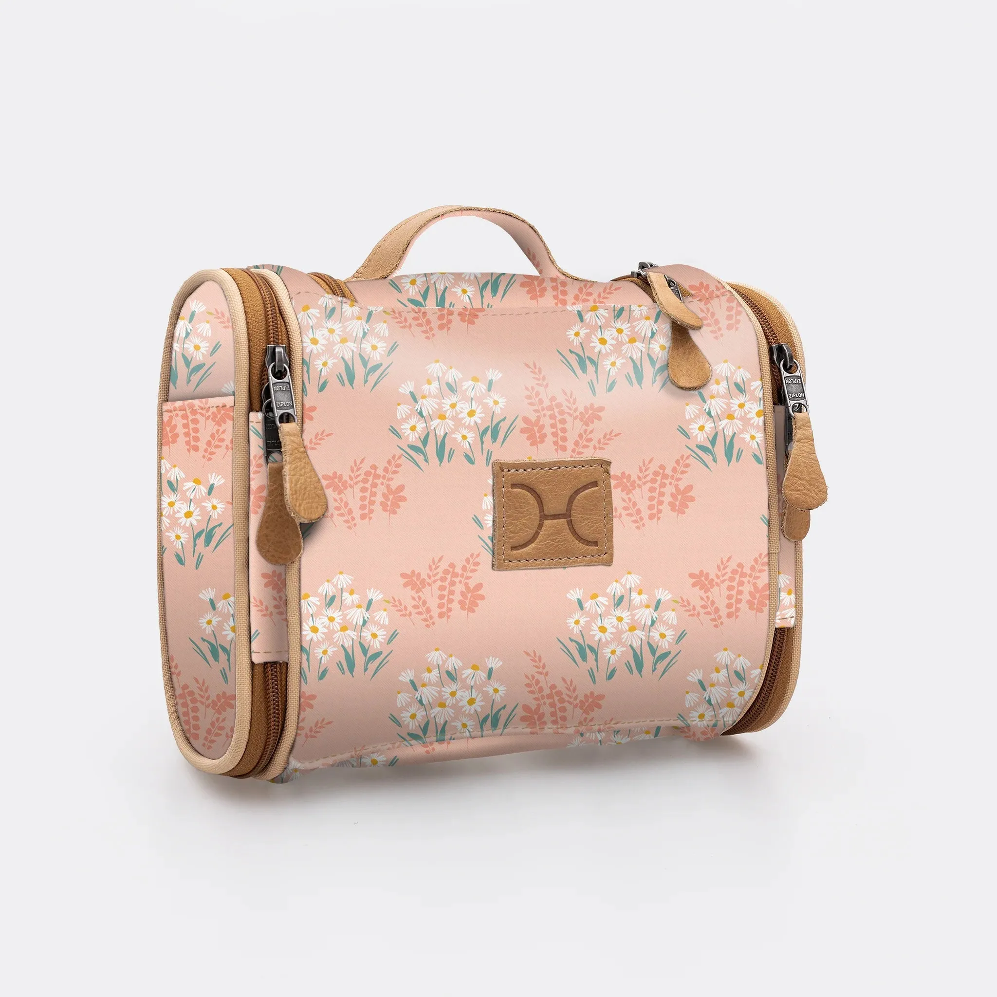 Thandana Laminated Fabric Compact Travel Vanity Bag