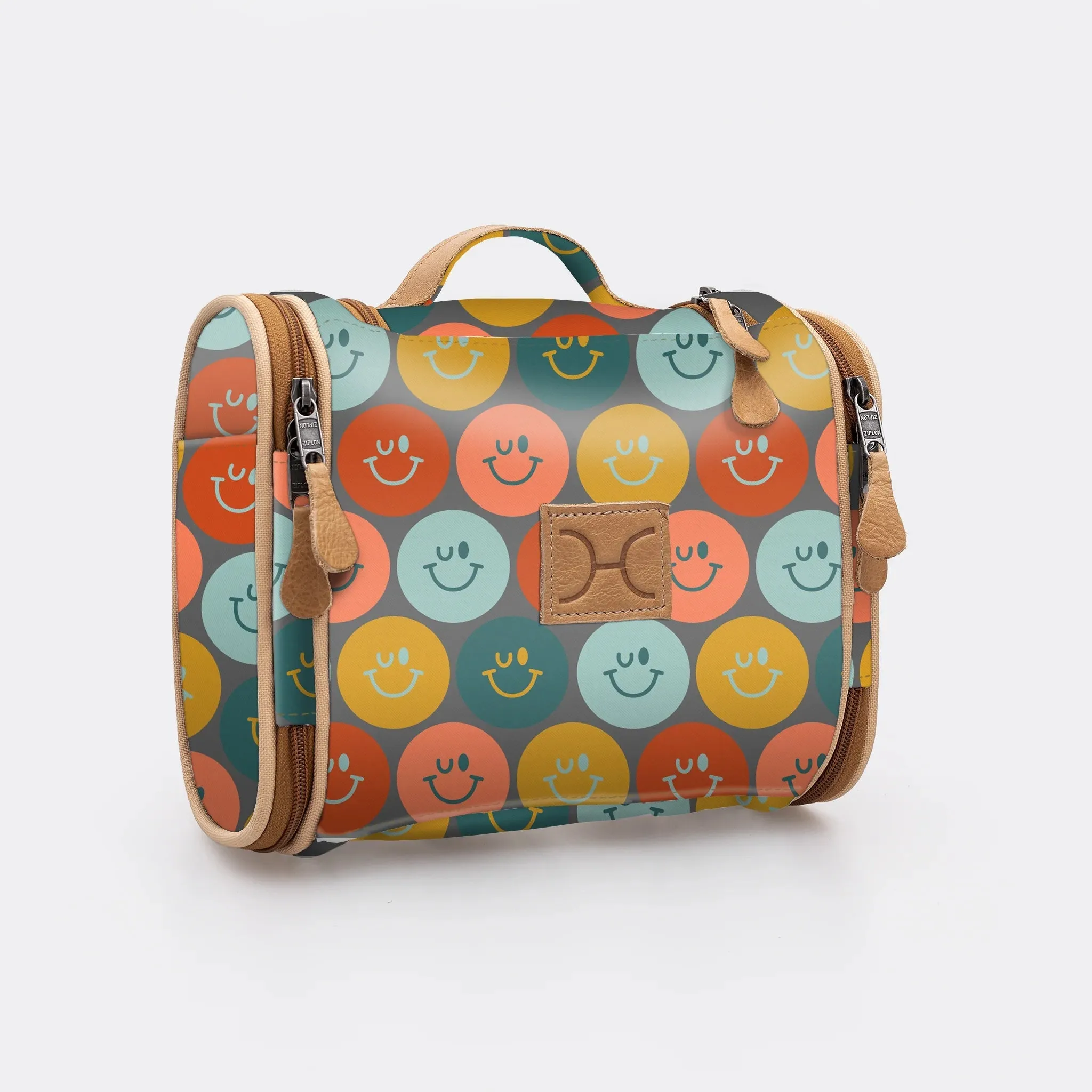 Thandana Laminated Fabric Compact Travel Vanity Bag