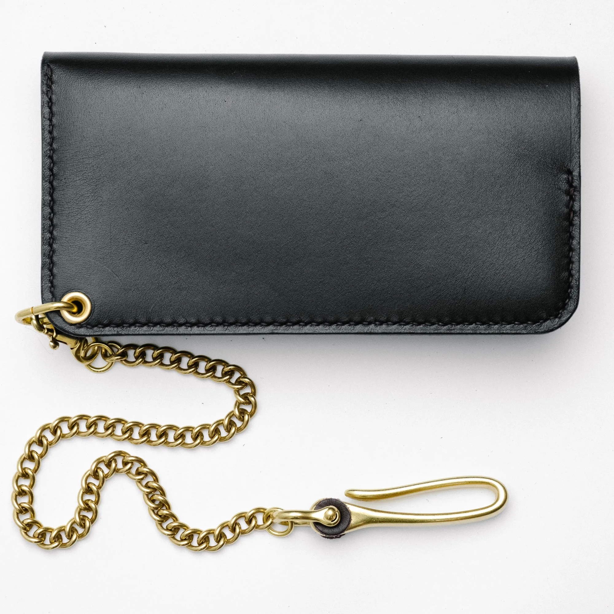 The Black Acre Tracker Wallet Black English Bridle Leather