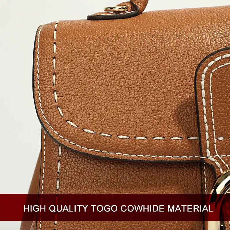 Togo Cowhide Women Handbag