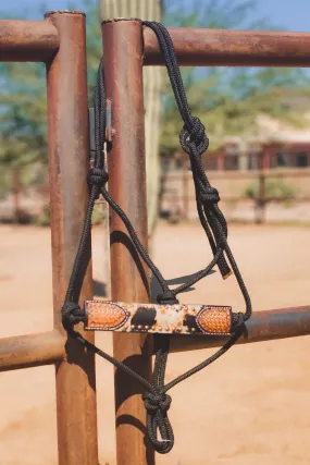 Tri-Color Hair On Hide Rope Halter