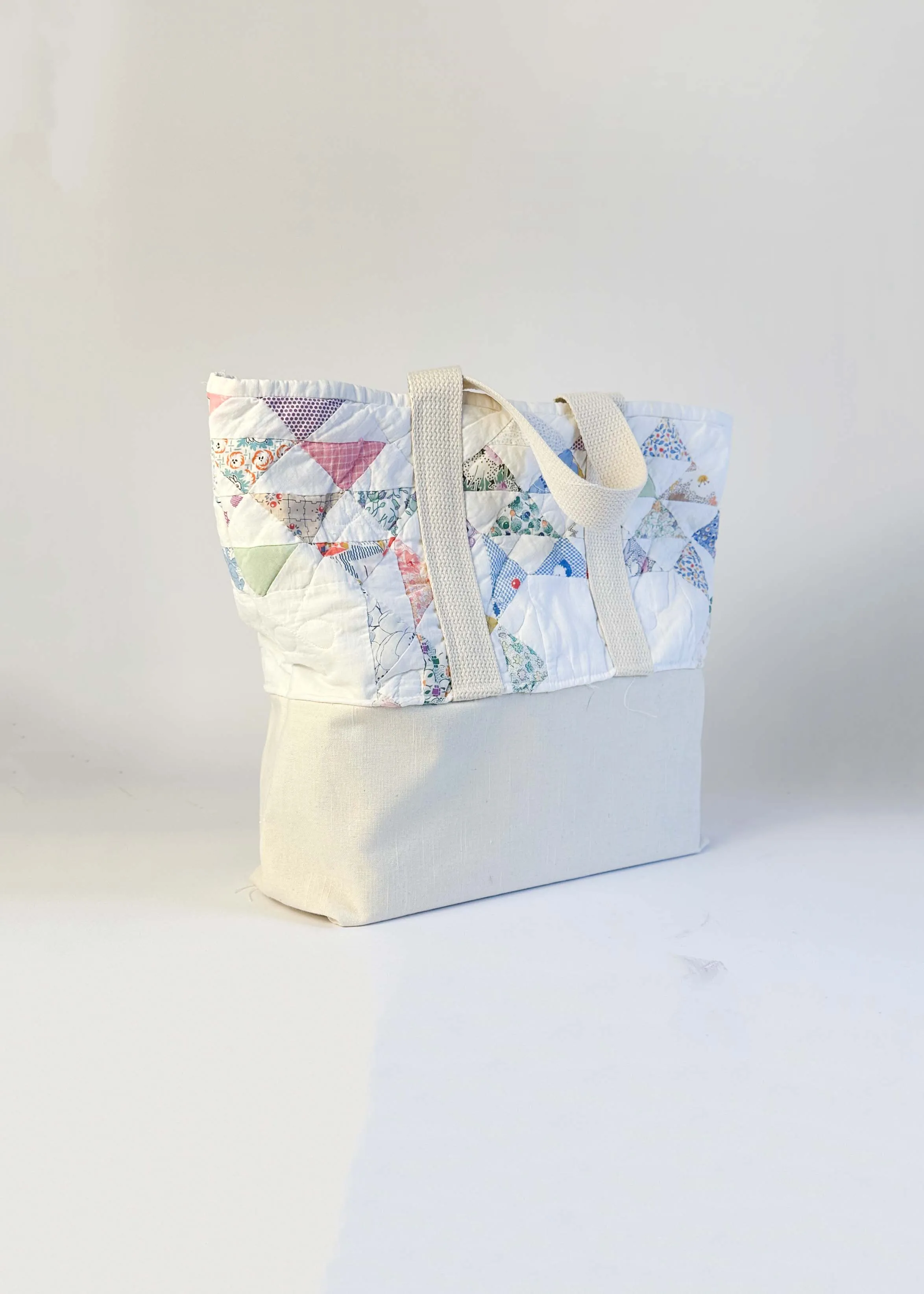 Whimsy Recycled Quilt Canvas Bag