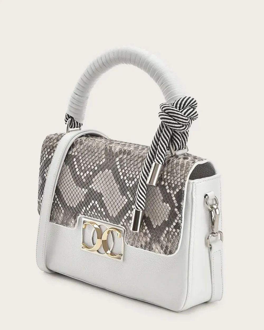 White top handle handbag