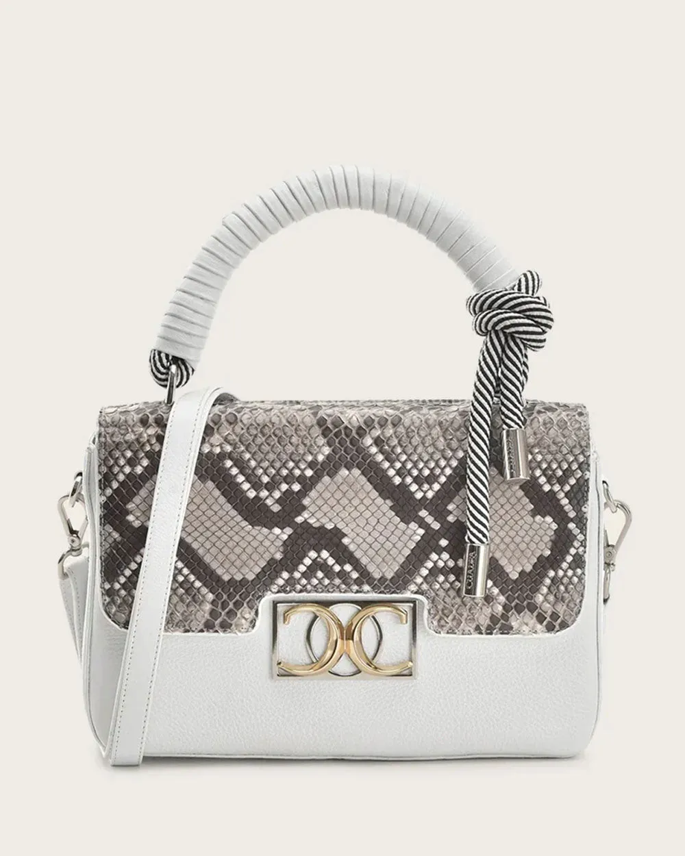 White top handle handbag